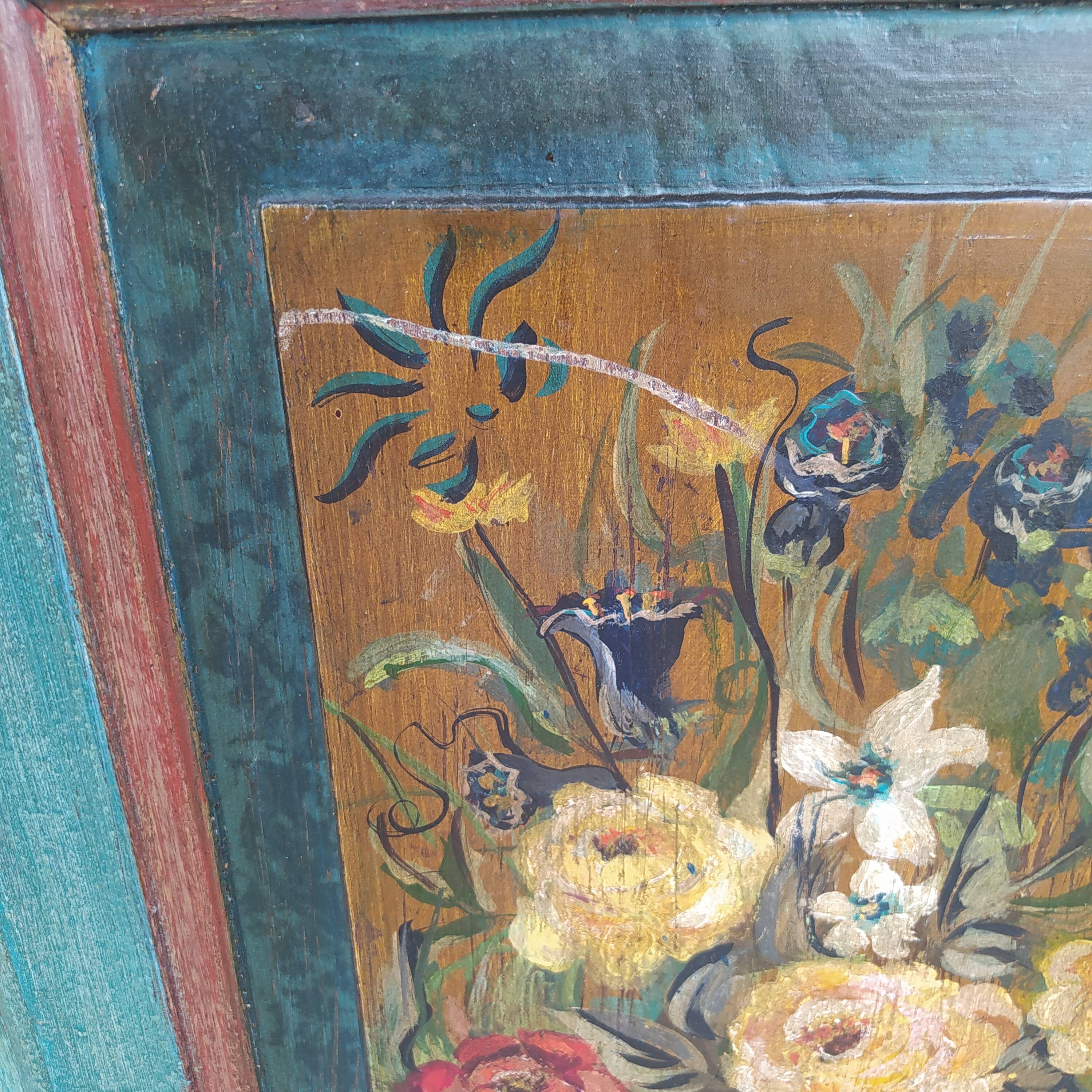 Painted row, three doors