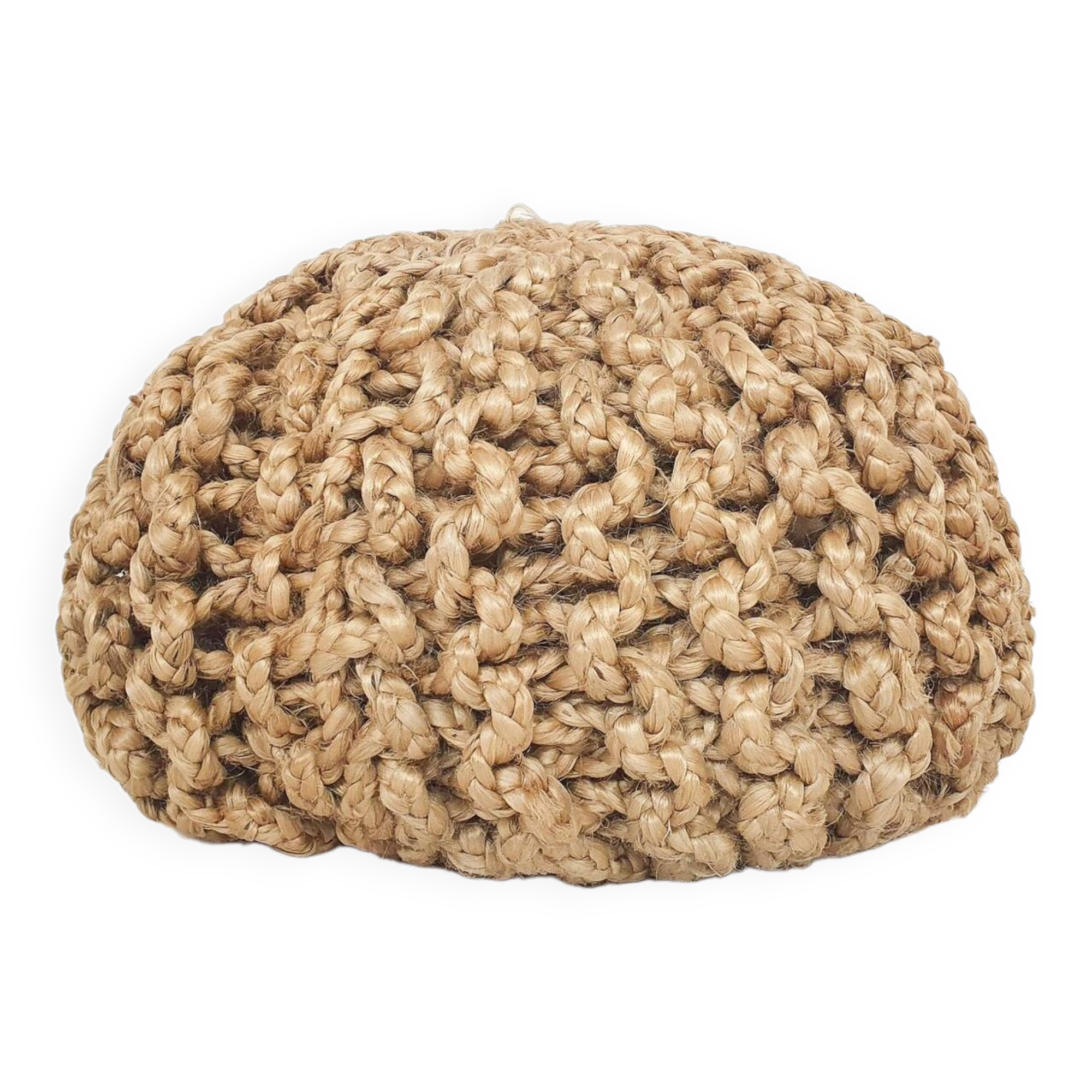 Vintage ottoman made of rope