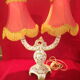 Pair of electrified Martres-Tolosane candle holders