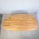 Organic oak dining table with steel matrix base, Hjort Knudsen