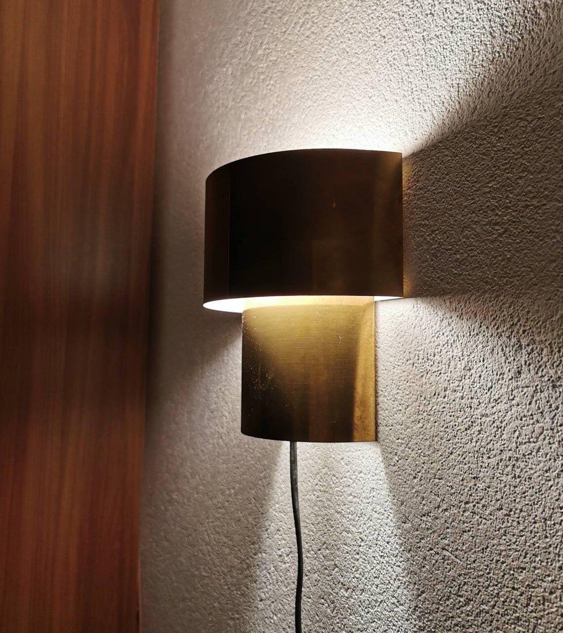 80s metal wall lamp