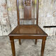Chaise ancienne art déco bois sculpté & assise cannée vintage #e095