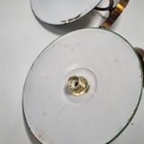 Pair of enameled sheet metal wall lights