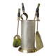 Servant, bronze modernist fireplace set