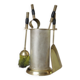 Serviteur, ensemble de cheminée moderniste en bronze