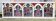 Large solid wood frame composed of 5 stained glass niches