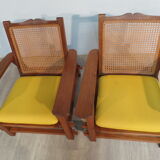 Colonial-style armchairs