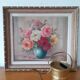 Tableau nature morte bouquet de roses