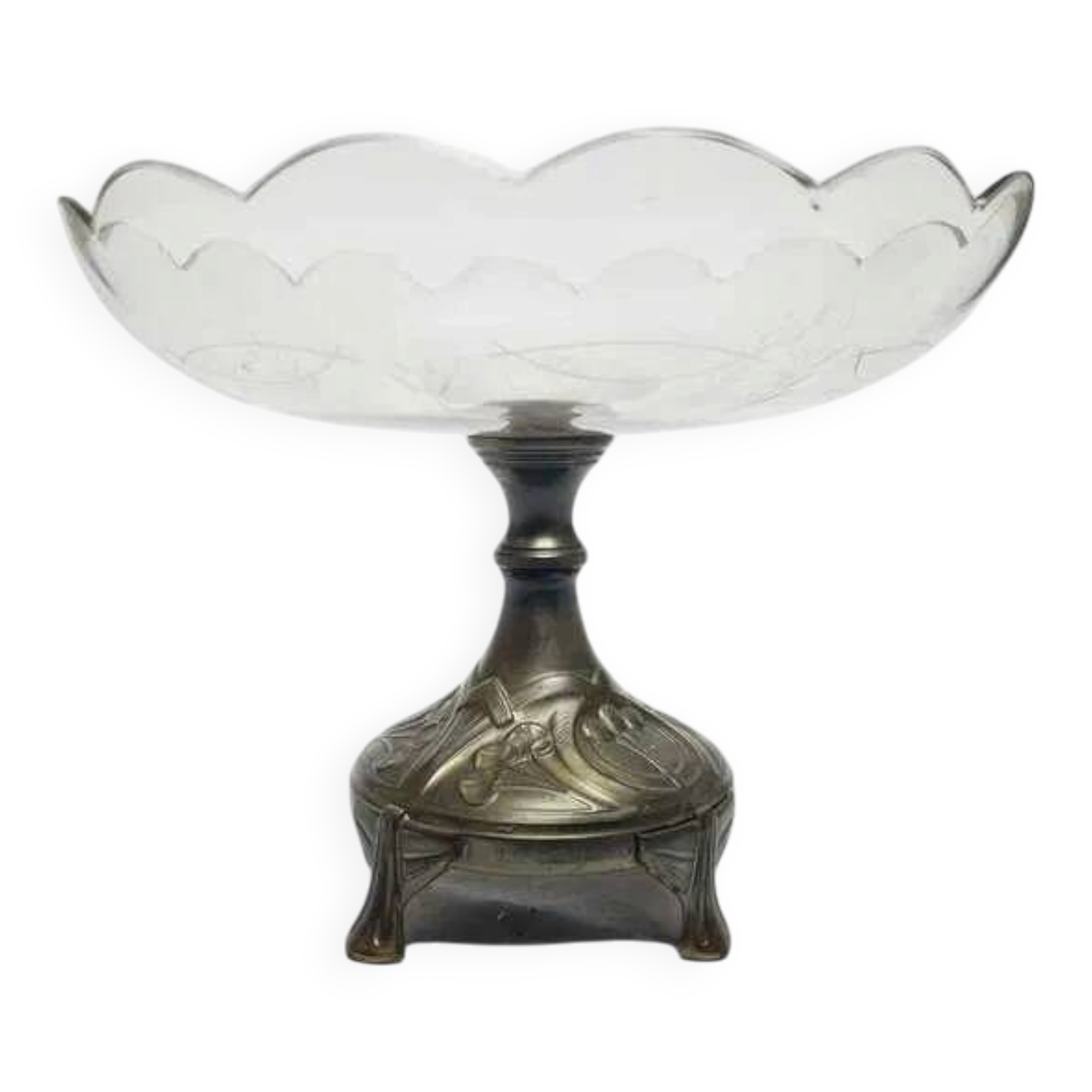 BLY Viennese Plate/Basket in Art Nouveau Style