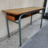 Hitler style 1960 double school desk with locker