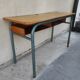 Hitler style 1960 double school desk with locker