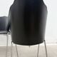 Set of 4 chairs by Bernard Dequet for Protis France Design in cast aluminum and leather, France 1980