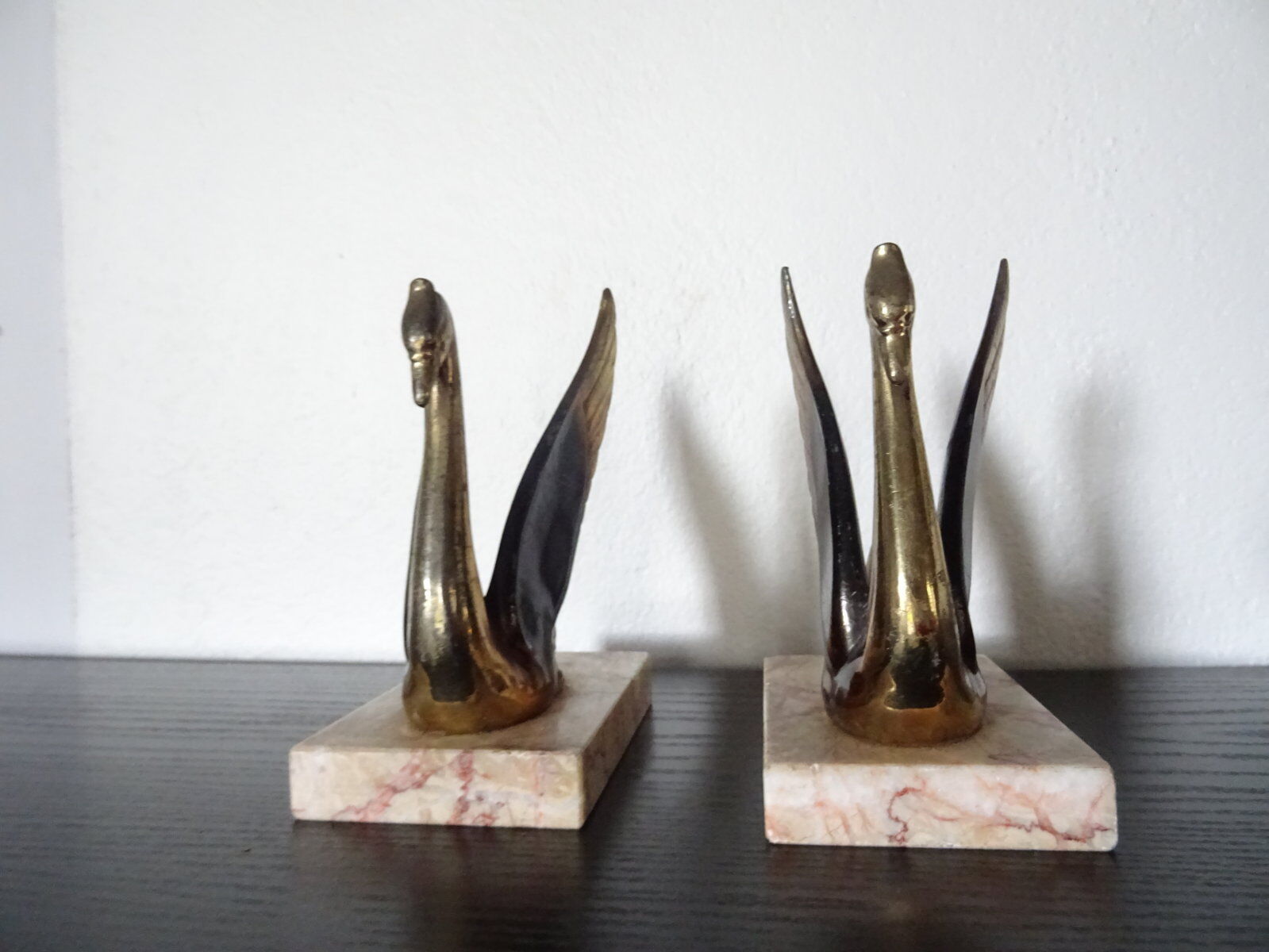 Serre-livres cygnes art déco