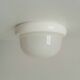 Vintage wall lamp in opaline and lacquered wood