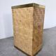Woven wicker umbrella stand and brass Metal Linea Nova 1960