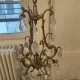 Antique chandelier with pendants – Louis XV style – gilded brass