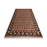 Handwoven red wool persian quchan rug 124x168cm