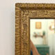 Period Mirror with Wooden and Gilded Stucco Frame – 19th Century Patina