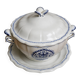 Covered soup tureen and its stand in Gien earthenware –
