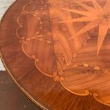 Louis XVI style pedestal table in rosewood veneer XX century