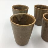 Set of 6 cups in digoin gres