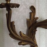 Applique deux feux en bronze à décor de feuilles d'acanthe