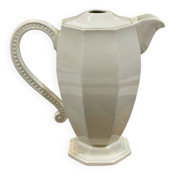 Verseuse octogonale Creil et Montereau modèle Perles - 19ème