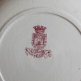 4 plates in iron earth opaque poppies, from Gien