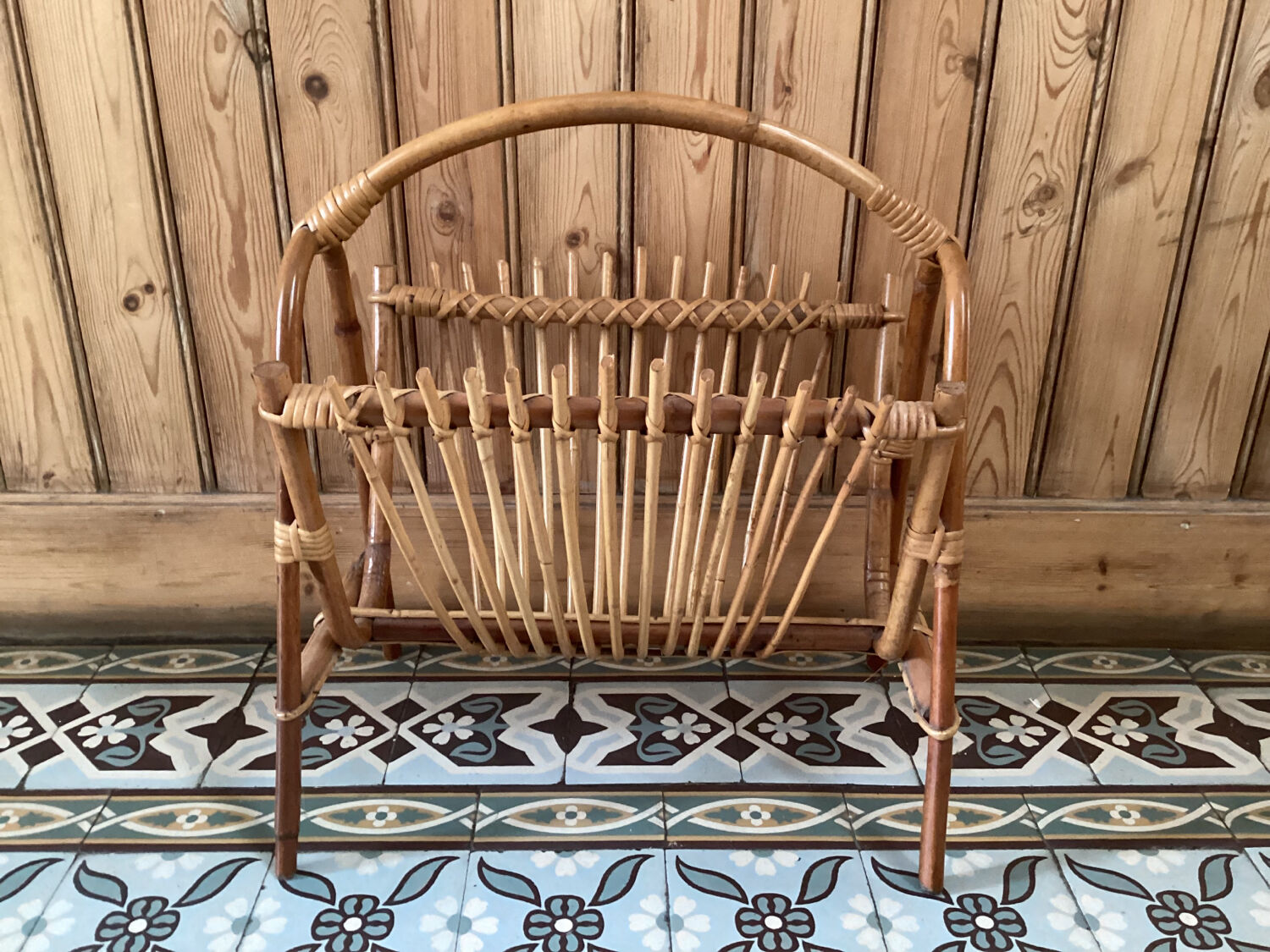 Rattan bamboo magazine holder, 50
