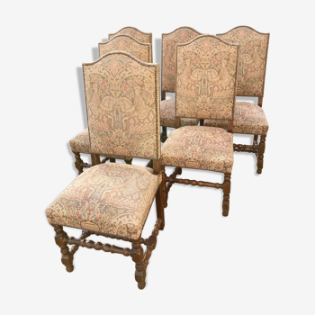 Set de 6 chaises de style médiévale