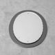 Vintage oval mirror with bevelled edge and smoked border, 1960s modernism