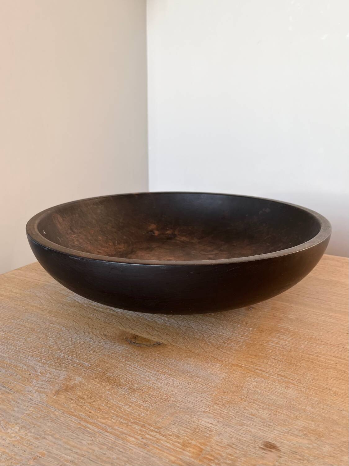 Large wooden bowl by Joshua Vogel at BCMT New York