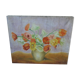 Oil on canvas flower bouquet early 20th century signed