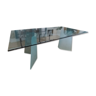 Roche Bobois 200 X 100 glass table.
