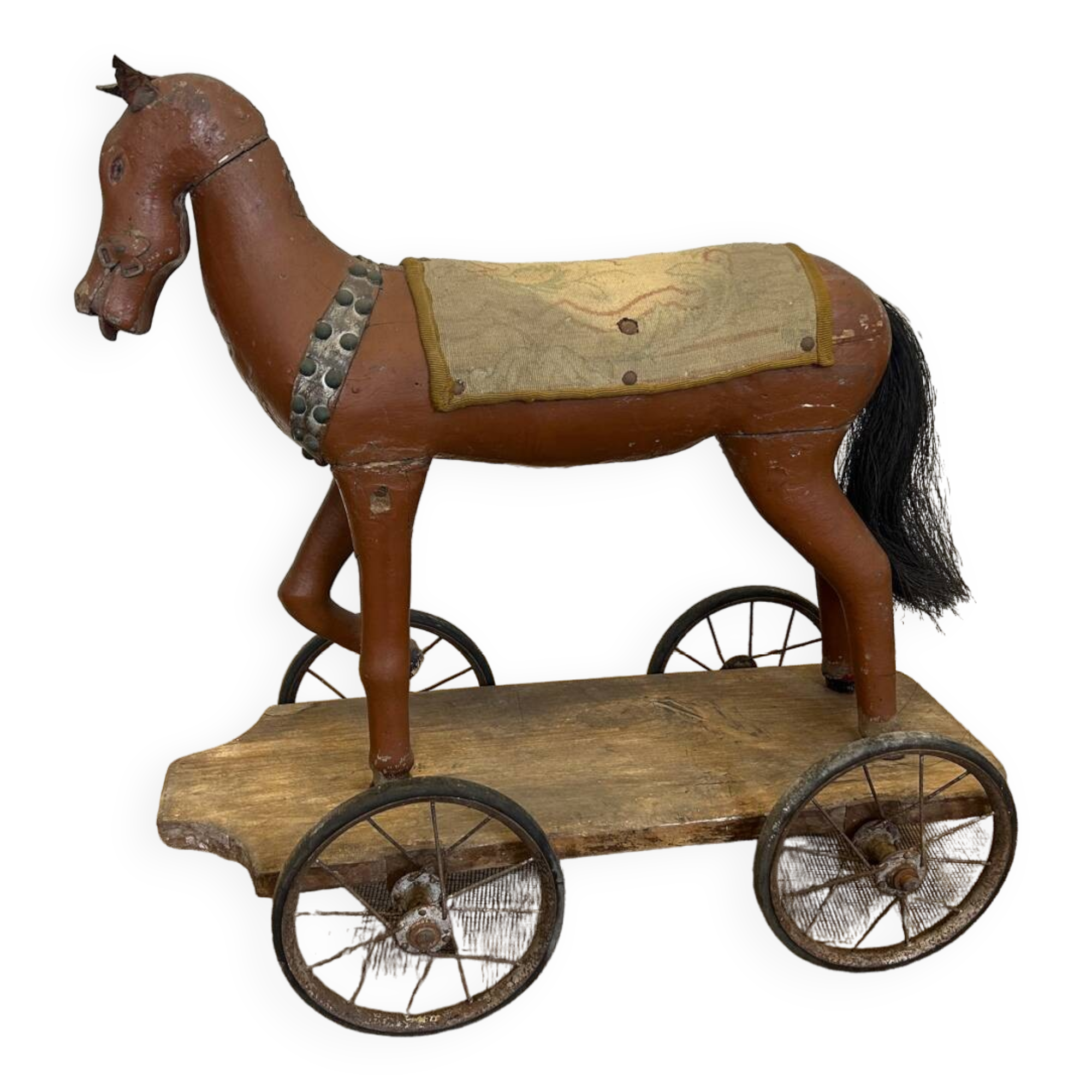 Very old pulling horse popular art