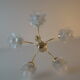 Vintage chandelier with roses in glass paste