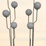 Set of Two 1960's Goffredo Reggiani Chrome Orb Italian Floor Lamps