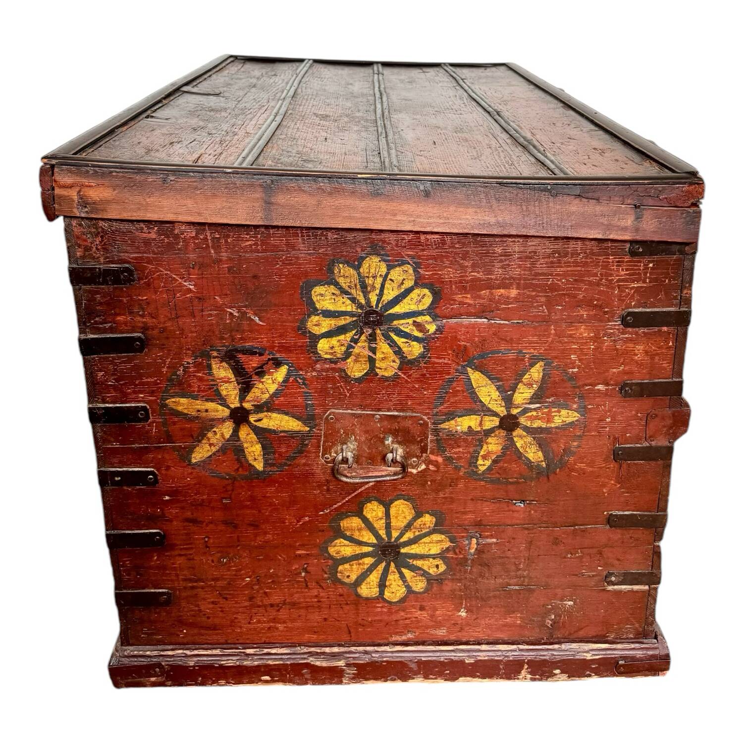 Afghan dowry chest in painted wood