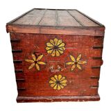 Afghan dowry chest in painted wood