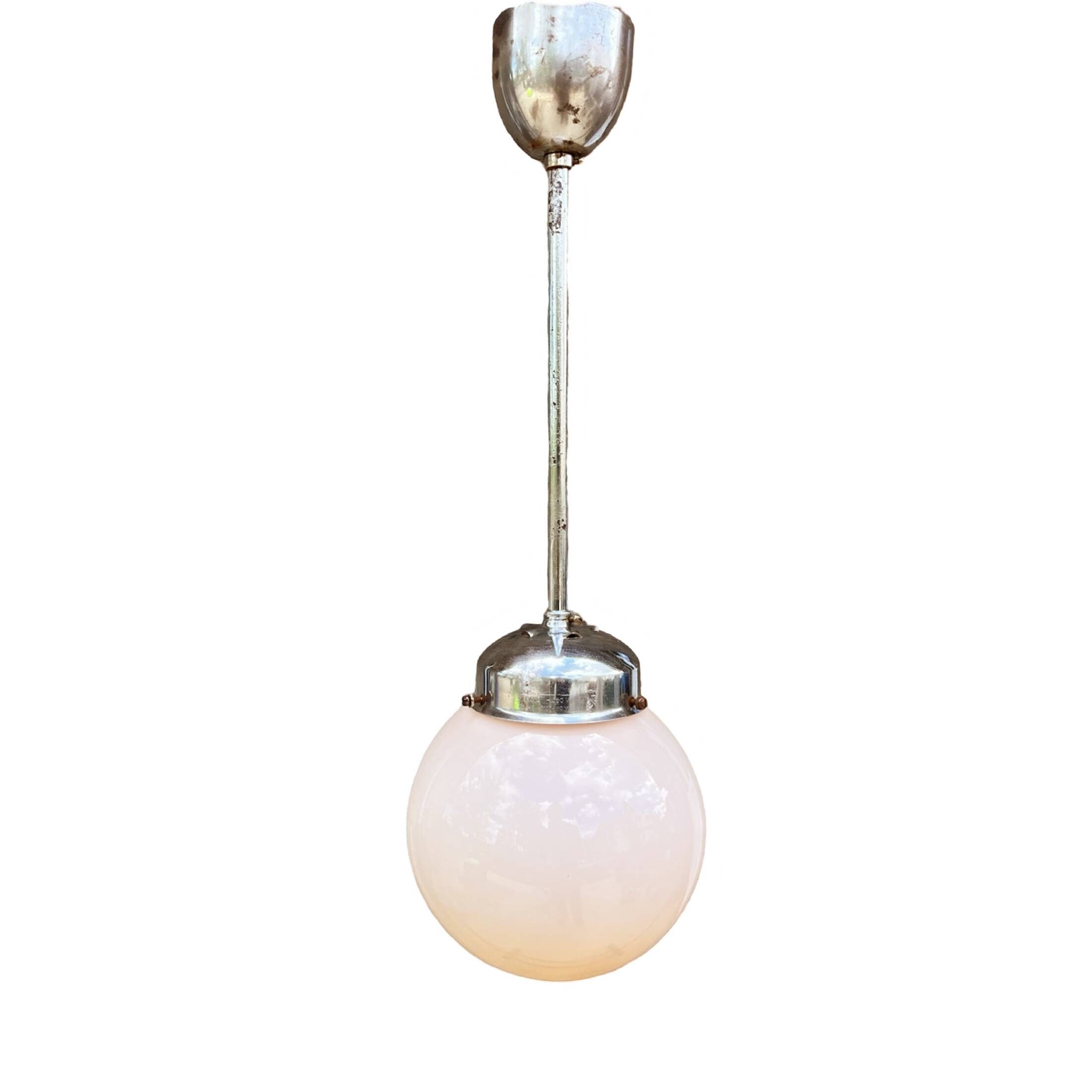 Art Deco Pendant Lamp, Napako, Czechoslovakia, 1940s.