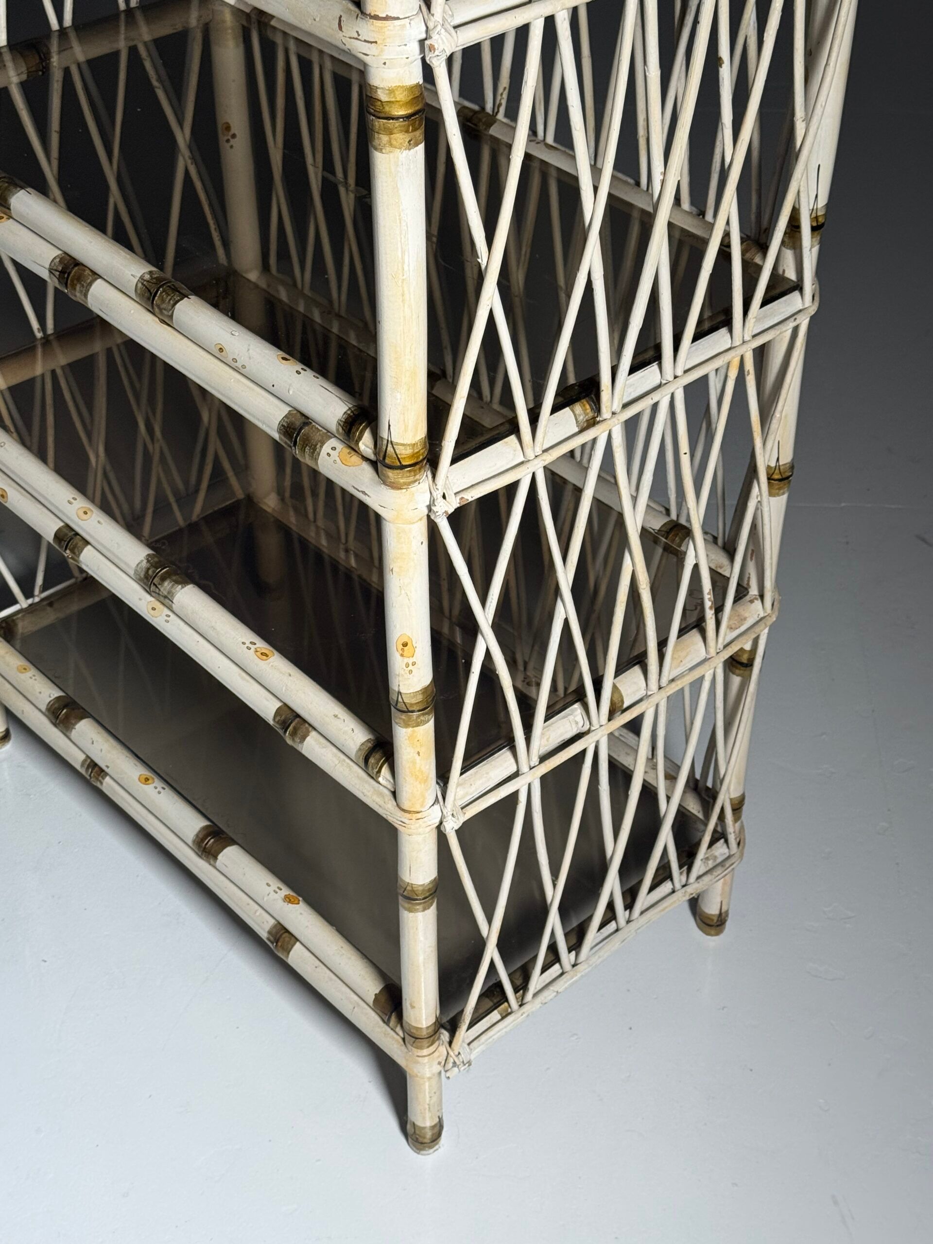 Bamboo cabinet Asian style 1980