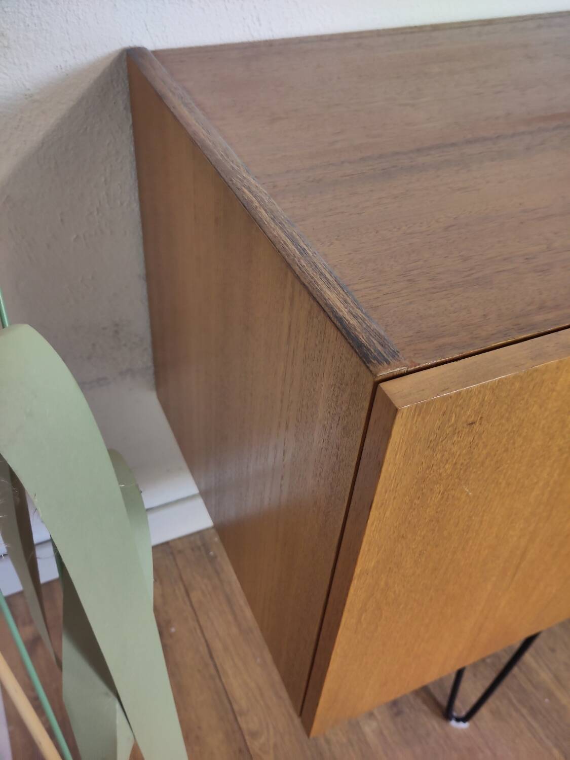 Scandinavian teak and metal sideboard