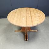 Table de salle à manger extensible XL en pin, style Rainer Daumiller, années 1970