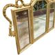 Miroir triptyque en bois doré et sculpté