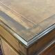 Early 20th century English desk in walnut, oak and marble top