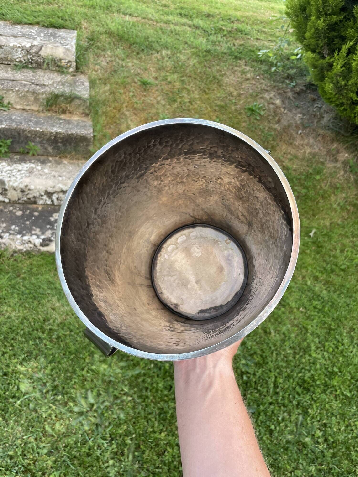 Jean Despres hammered silver metal champagne ice bucket
