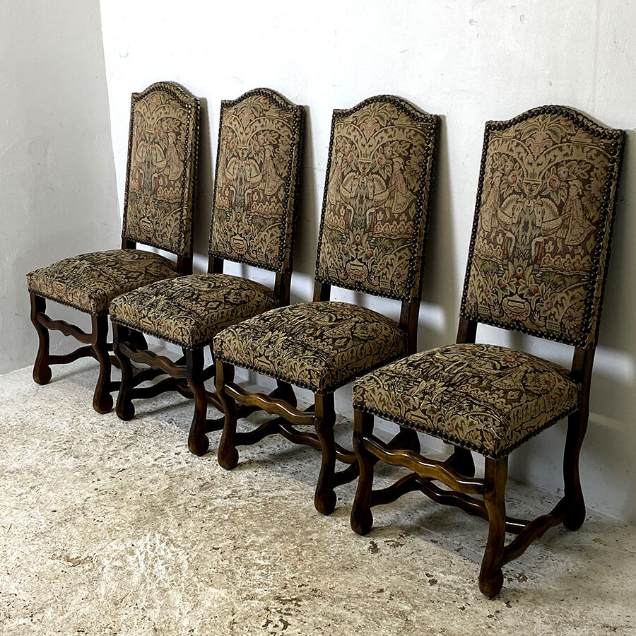 Set of 8 Louis XIII style chairs