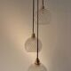 3-light modular pendant light in cut crystal