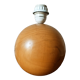 Pied de lampe boule en bois blond