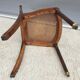 Chair canned 1900 marquetry and bronze louis XVI style